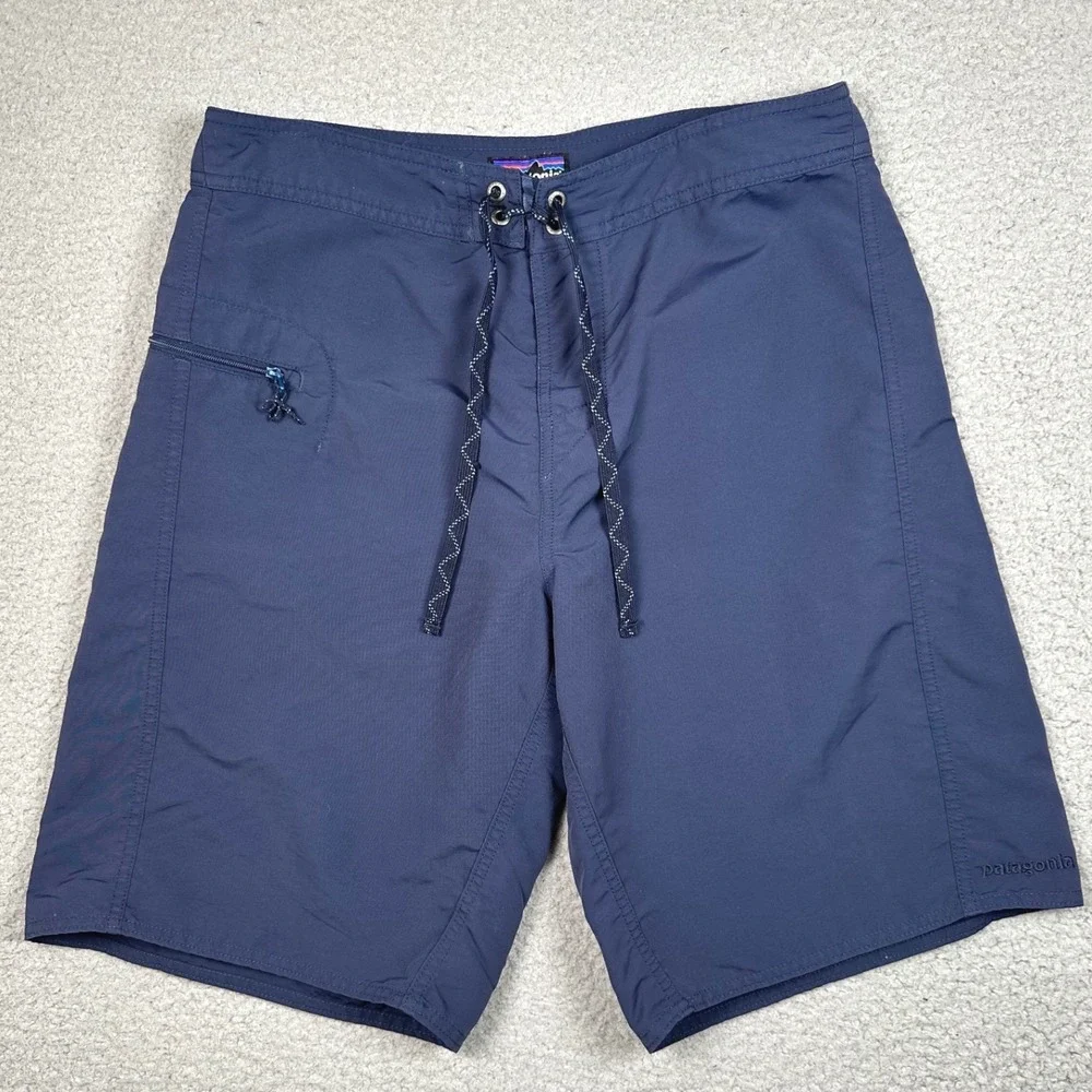Patagonia Stretch Planing Board Shorts Men 32 Navy Blue Surf Swim UPF 50+ Gorp